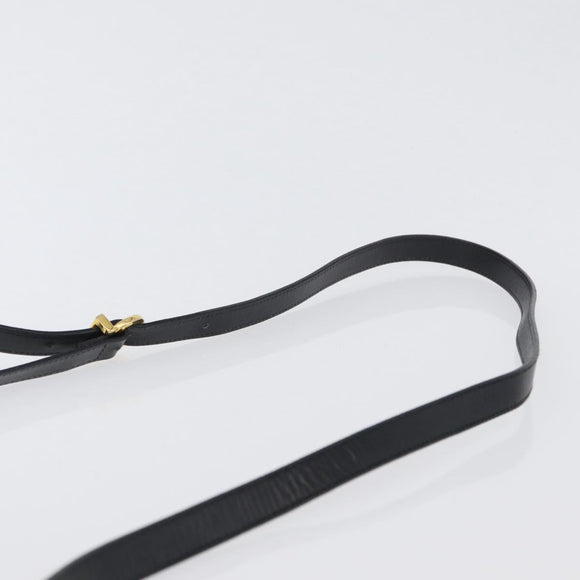 Salvatore Ferragamo Vala Shoulder Bag Leather Black Gold Auth 170076