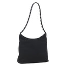Salvatore Ferragamo Vala Shoulder Bag Canvas Black Silver Auth 170077-1