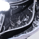 Salvatore Ferragamo Vala Shoulder Bag Canvas Black Silver Auth 170077-20
