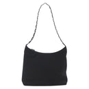 Salvatore Ferragamo Vala Shoulder Bag Canvas Black Silver Auth 170077-2
