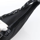 Salvatore Ferragamo Vala Shoulder Bag Canvas Black Silver Auth 170077-6