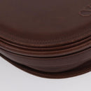 VALENTINO Shoulder Bag Leather Gold Brown Auth 170080-9