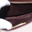 VALENTINO Shoulder Bag Leather Gold Brown Auth 170080-12