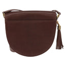 VALENTINO Shoulder Bag Leather Gold Brown Auth 170080-2