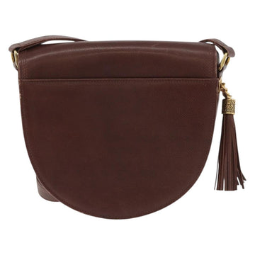 VALENTINO Shoulder Bag Leather Gold Brown Auth 170080 - 0