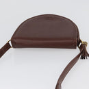 VALENTINO Shoulder Bag Leather Gold Brown Auth 170080-6