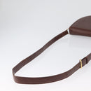 VALENTINO Shoulder Bag Leather Gold Brown Auth 170080-7
