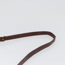 VALENTINO Shoulder Bag Leather Gold Brown Auth 170080-8