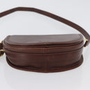 VALENTINO Shoulder Bag Leather Gold Brown Auth 170080-5