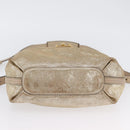 Chloe Elsie Hand Bag Leather 2way Gold Auth 170081-11