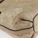 Chloe Elsie Hand Bag Leather 2way Gold Auth 170081-12