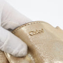 Chloe Elsie Hand Bag Leather 2way Gold Auth 170081-18