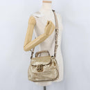 Chloe Elsie Hand Bag Leather 2way Gold Auth 170081-25