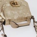 Chloe Elsie Hand Bag Leather 2way Gold Auth 170081-6