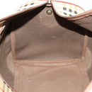 Burberrys Nova Check Boston Bag PVC 2way Beige Gold Auth 170084-21