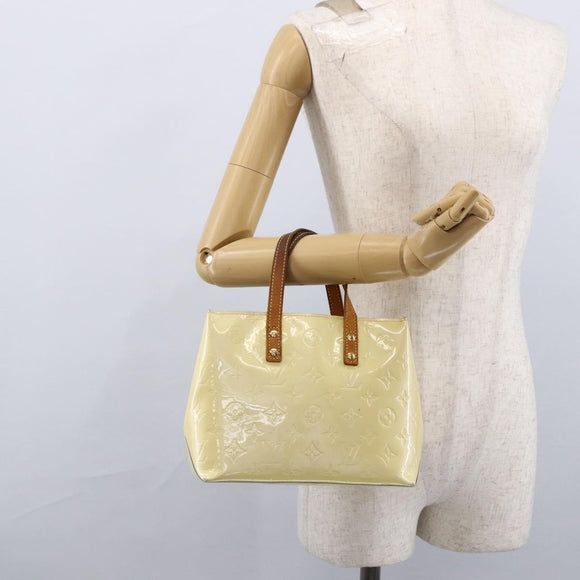 LOUIS VUITTON Monogram Vernis Reade PM Hand Bag Perle M91336 LV Auth 170088