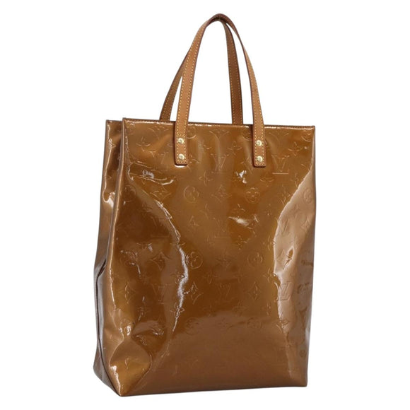 LOUIS VUITTON Monogram Vernis Reade MM Hand Bag Bronze M91143 LV Auth 170090