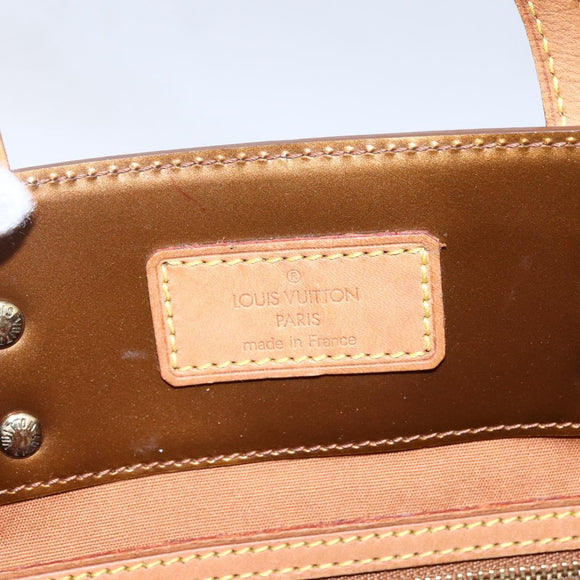 LOUIS VUITTON Monogram Vernis Reade MM Hand Bag Bronze M91143 LV Auth 170090