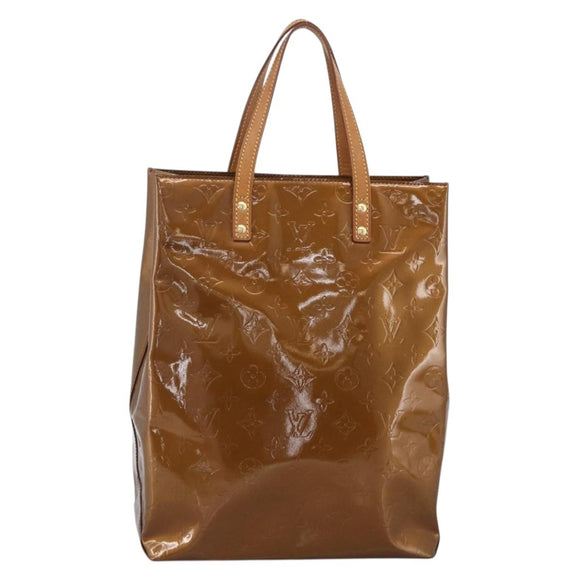 LOUIS VUITTON Monogram Vernis Reade MM Hand Bag Bronze M91143 LV Auth 170090