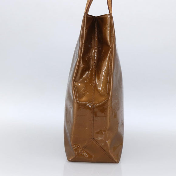 LOUIS VUITTON Monogram Vernis Reade MM Hand Bag Bronze M91143 LV Auth 170090