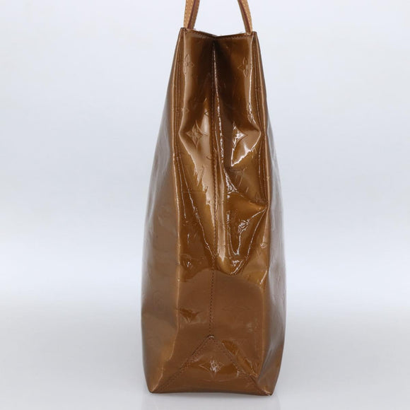 LOUIS VUITTON Monogram Vernis Reade MM Hand Bag Bronze M91143 LV Auth 170090