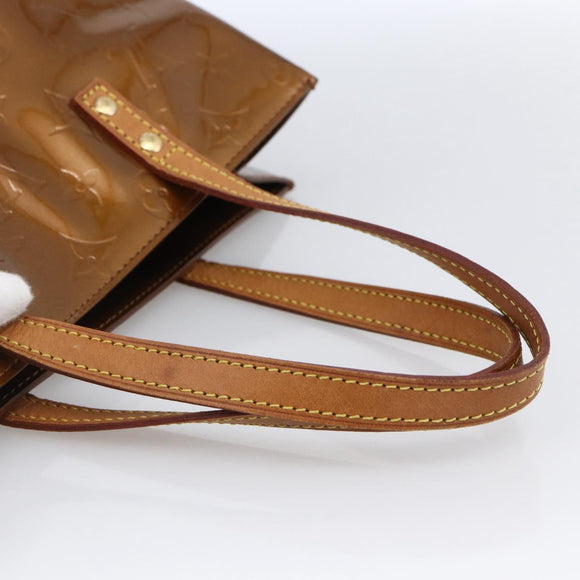 LOUIS VUITTON Monogram Vernis Reade MM Hand Bag Bronze M91143 LV Auth 170090