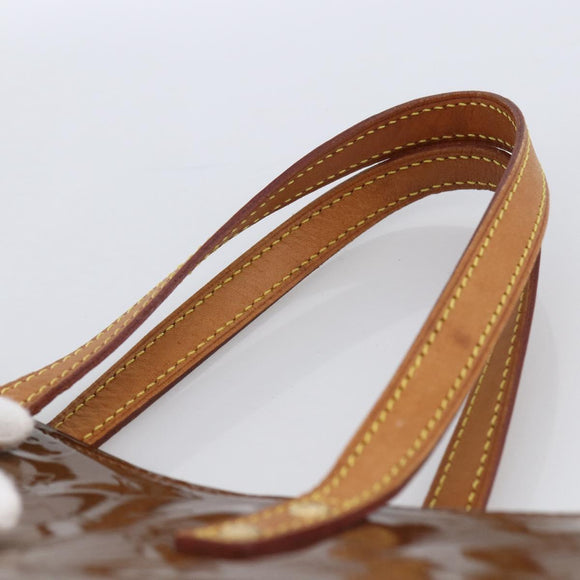 LOUIS VUITTON Monogram Vernis Reade MM Hand Bag Bronze M91143 LV Auth 170090