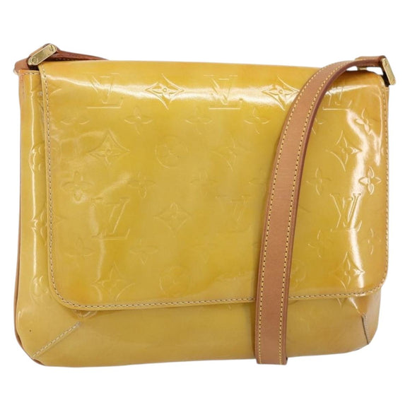 LOUIS VUITTON Monogram Vernis Thompson Street Bag Beige M91301 LV Auth 170091