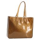 LOUIS VUITTON Monogram Vernis Columbus Tote Bag Bronze M91134 LV Auth 170094-1