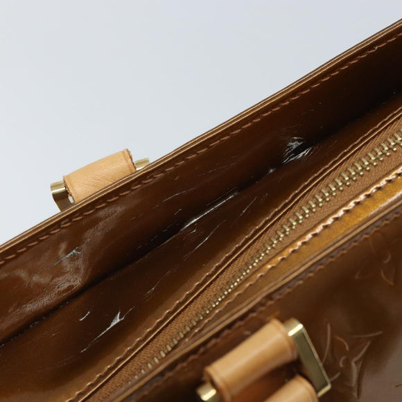LOUIS VUITTON Monogram Vernis Columbus Tote Bag Bronze M91134 LV Auth 170094