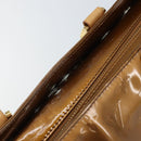 LOUIS VUITTON Monogram Vernis Columbus Tote Bag Bronze M91134 LV Auth 170094-8