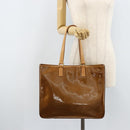 LOUIS VUITTON Monogram Vernis Columbus Tote Bag Bronze M91134 LV Auth 170094-25