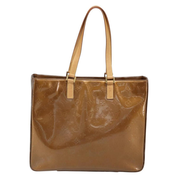 LOUIS VUITTON Monogram Vernis Columbus Tote Bag Bronze M91134 LV Auth 170094