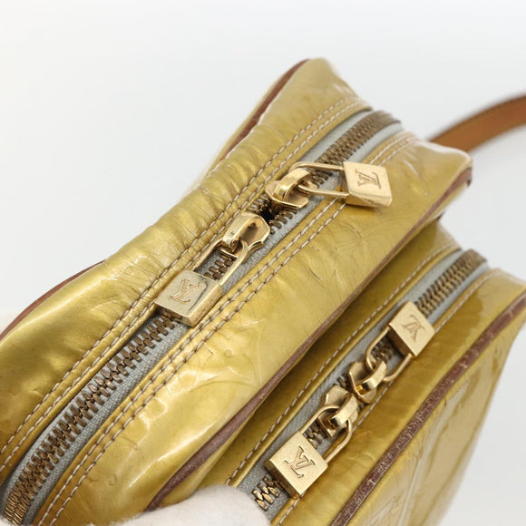 LOUIS VUITTON Monogram Vernis Wooster Umhängetasche Gris M91036 LV Auth 170095