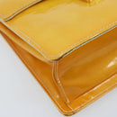 LOUIS VUITTON Monogram Vernis Spring Street Bag Lime Yellow M91068 Auth 170096-14