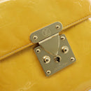 LOUIS VUITTON Monogram Vernis Spring Street Bag Lime Yellow M91068 Auth 170096-17