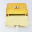 LOUIS VUITTON Monogram Vernis Spring Street Bag Lime Yellow M91068 Auth 170096-18