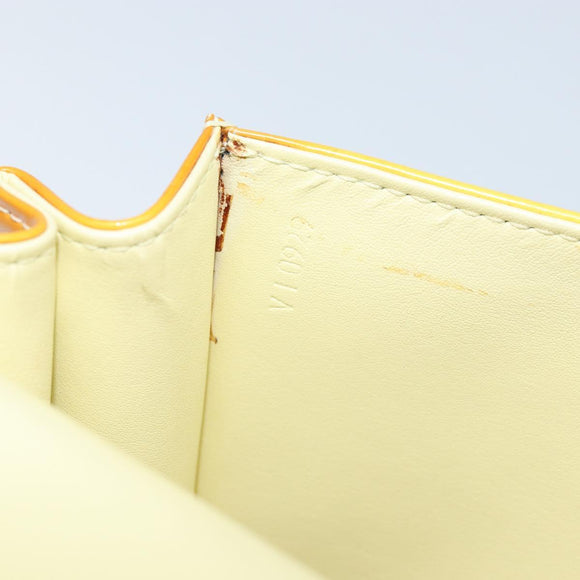 LOUIS VUITTON Monogram Vernis Spring Street Bag Lime Yellow M91068 Auth 170096