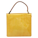 LOUIS VUITTON Monogram Vernis Spring Street Bag Lime Yellow M91068 Auth 170096-2