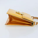 LOUIS VUITTON Monogram Vernis Spring Street Bag Lime Yellow M91068 Auth 170096-3