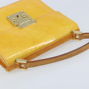 LOUIS VUITTON Monogram Vernis Spring Street Bag Lime Yellow M91068 Auth 170096-6