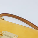 LOUIS VUITTON Monogram Vernis Spring Street Bag Lime Yellow M91068 Auth 170096-8