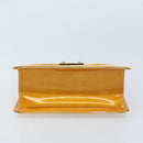 LOUIS VUITTON Monogram Vernis Spring Street Bag Lime Yellow M91068 Auth 170096-5