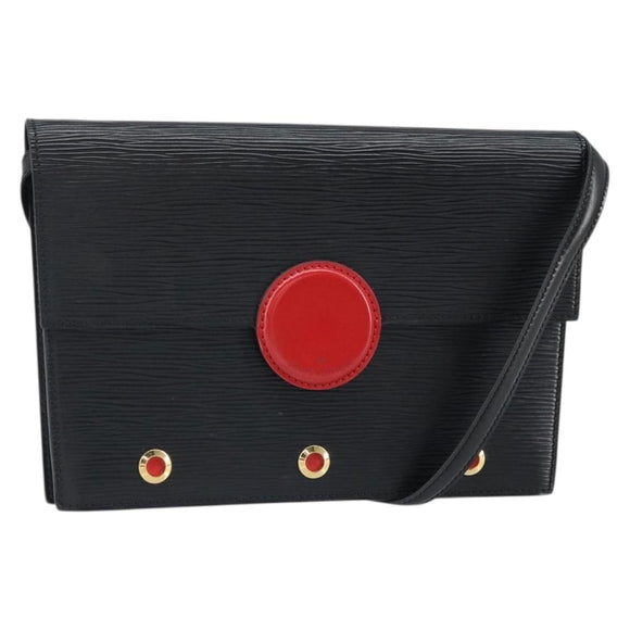 LOUIS VUITTON Epi Hublot Shoulder Bag Black Red M52557 LV Auth 170099