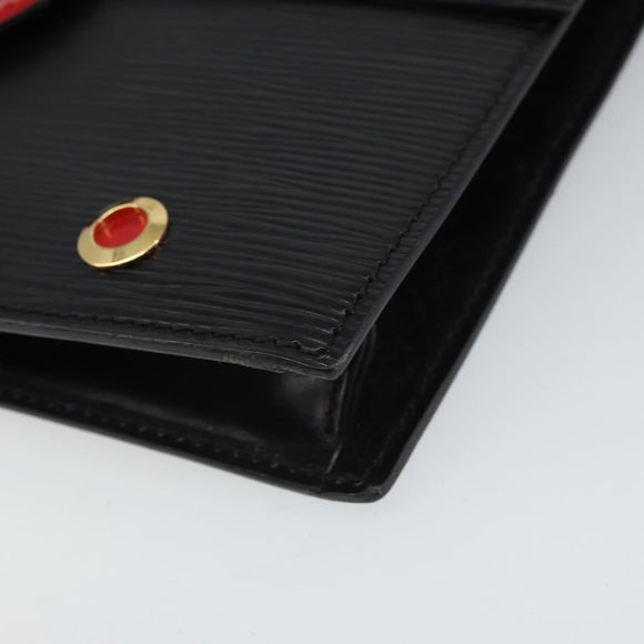 LOUIS VUITTON Epi Hublot Shoulder Bag Black Red M52557 LV Auth 170099