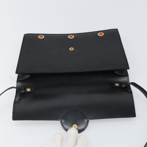 LOUIS VUITTON Epi Hublot Shoulder Bag Black Red M52557 LV Auth 170099