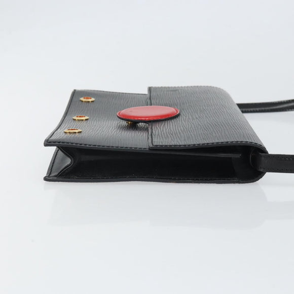 LOUIS VUITTON Epi Hublot Shoulder Bag Black Red M52557 LV Auth 170099