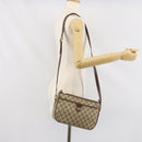 GUCCI GG Supreme Web Sherry Line Bag PVC Beige Gold 89 02 077 Auth 170107-24