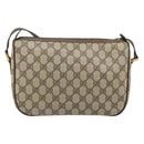GUCCI GG Supreme Web Sherry Line Bag PVC Beige Gold 89 02 077 Auth 170107-2