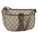 GUCCI GG Supreme Web Sherry Line Bag PVC Beige Gold 89 02 032 Auth 170109-1
